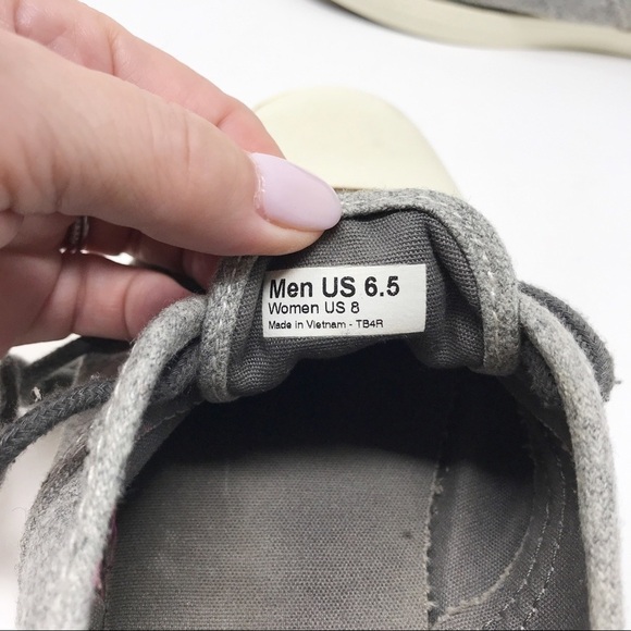 Vans Grey Flannel Rubber Toe Lace Up Sneakers Sz 8 - Picture 8 of 8